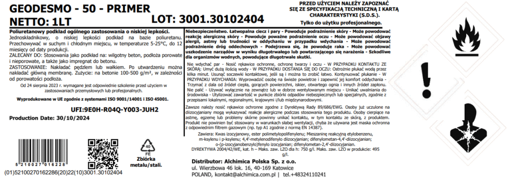 etykieta Geodesmo primer