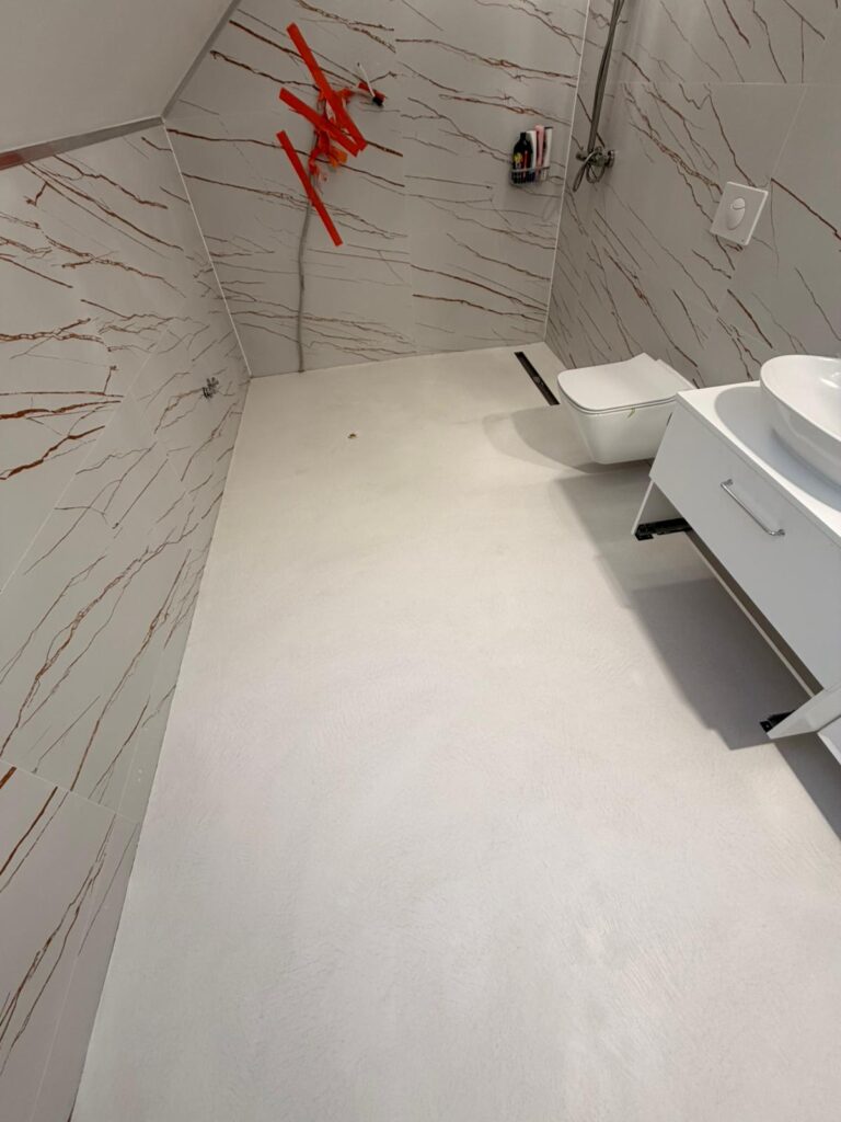 mikrocement - realizacja łazienki